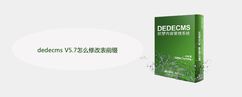 dedecms V5.7怎么修改表前缀