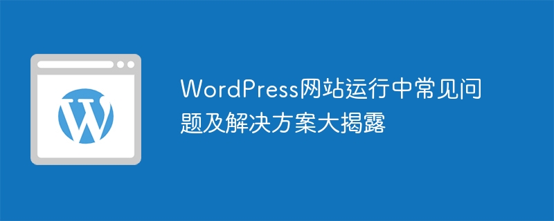 wordpress网站运行中常见问题及解决方案大揭露