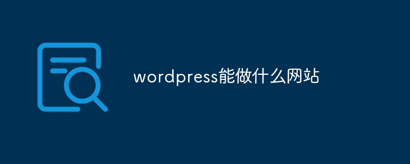 wordpress能做什么网站