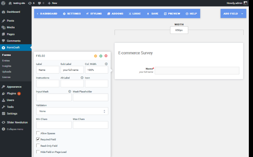 使用 FormCraft 插件创建令人惊叹的 WordPress 表单