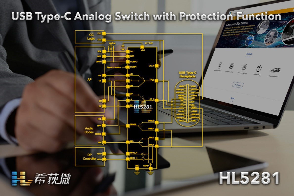 芯品速递 | 希荻微推出带保护功能的 USB Type-C 模拟音频开关芯片